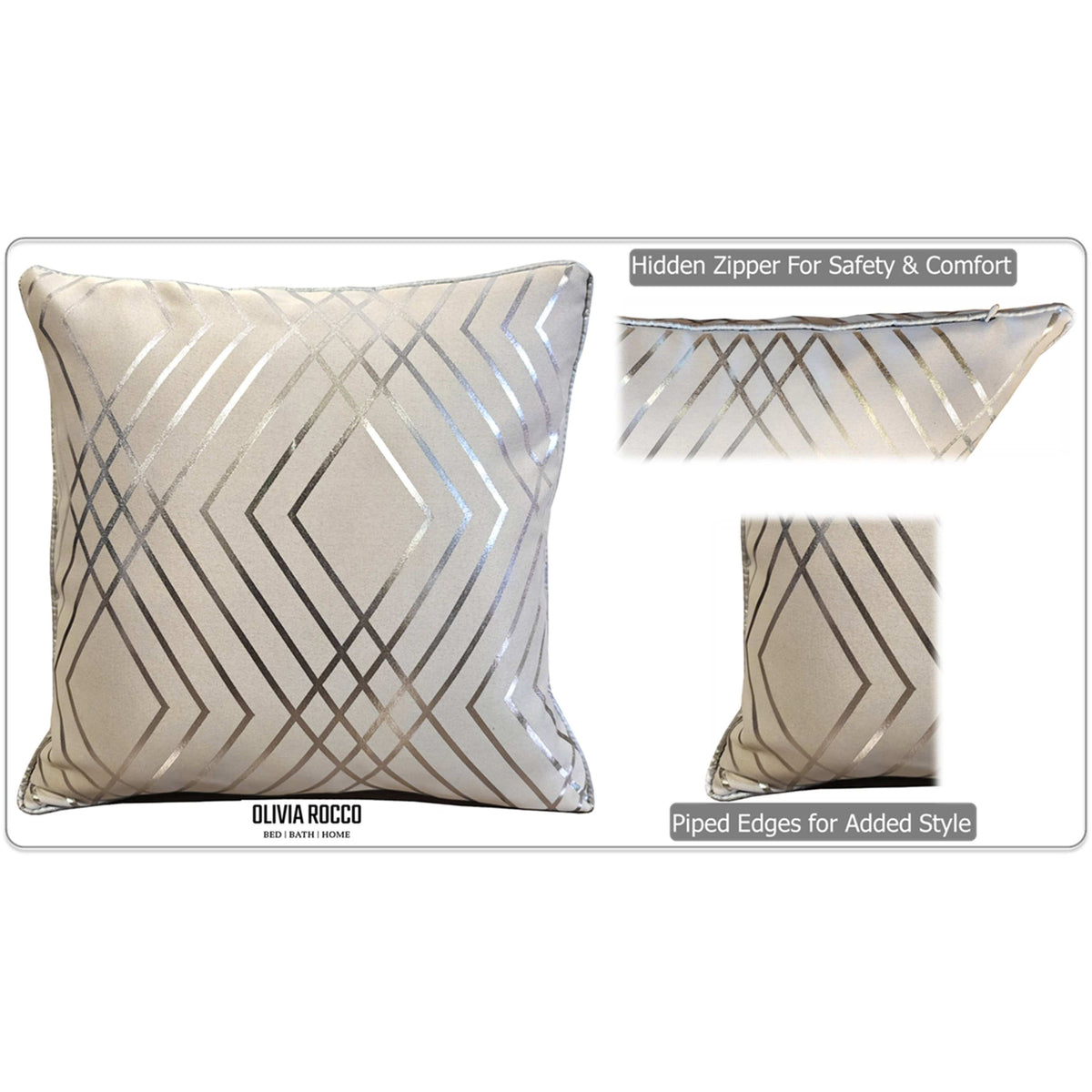 Geo Sparkle Geometric Cushion Covers – 2 Pack by Olivia Rocco