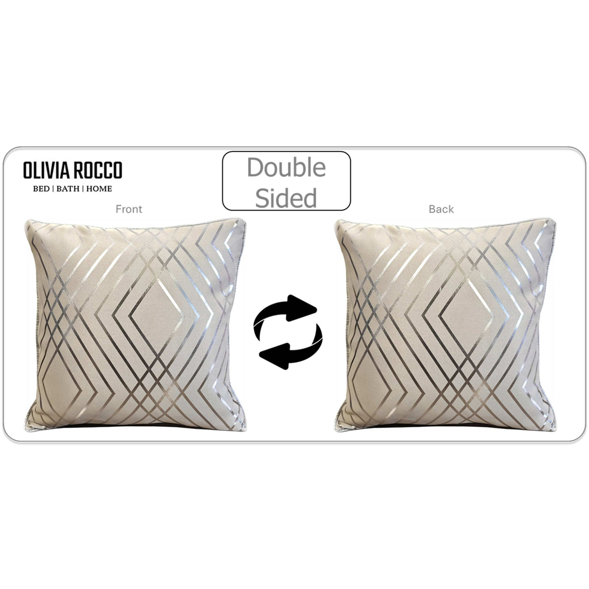 Geo Sparkle Geometric Cushion Covers – 2 Pack by Olivia Rocco