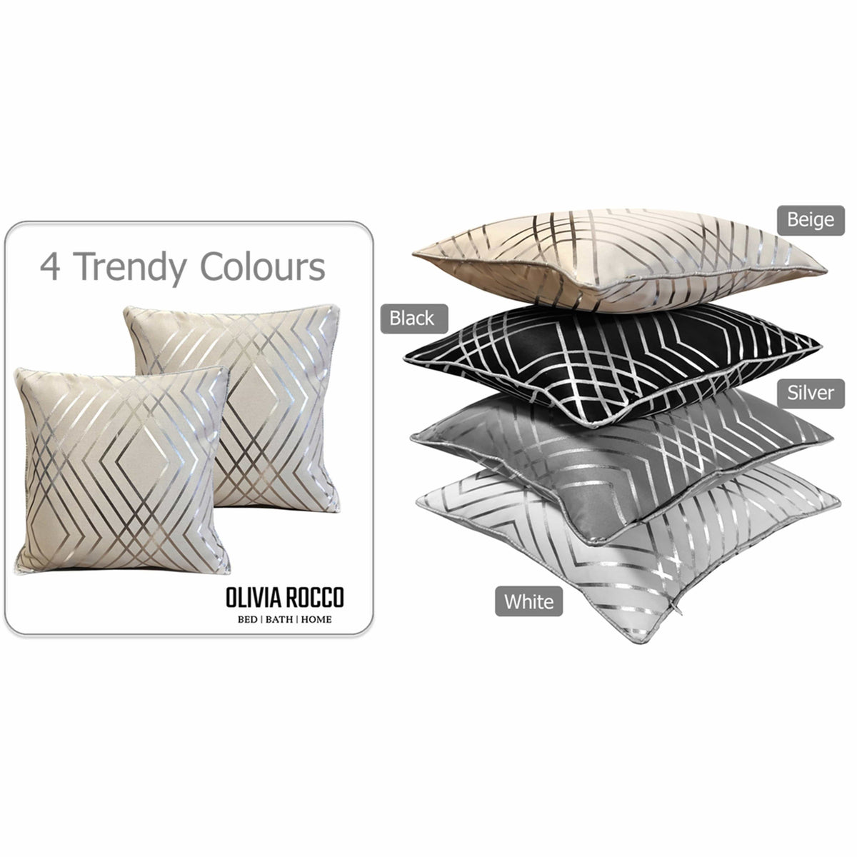 Geo Sparkle Geometric Cushion Covers – 2 Pack by Olivia Rocco