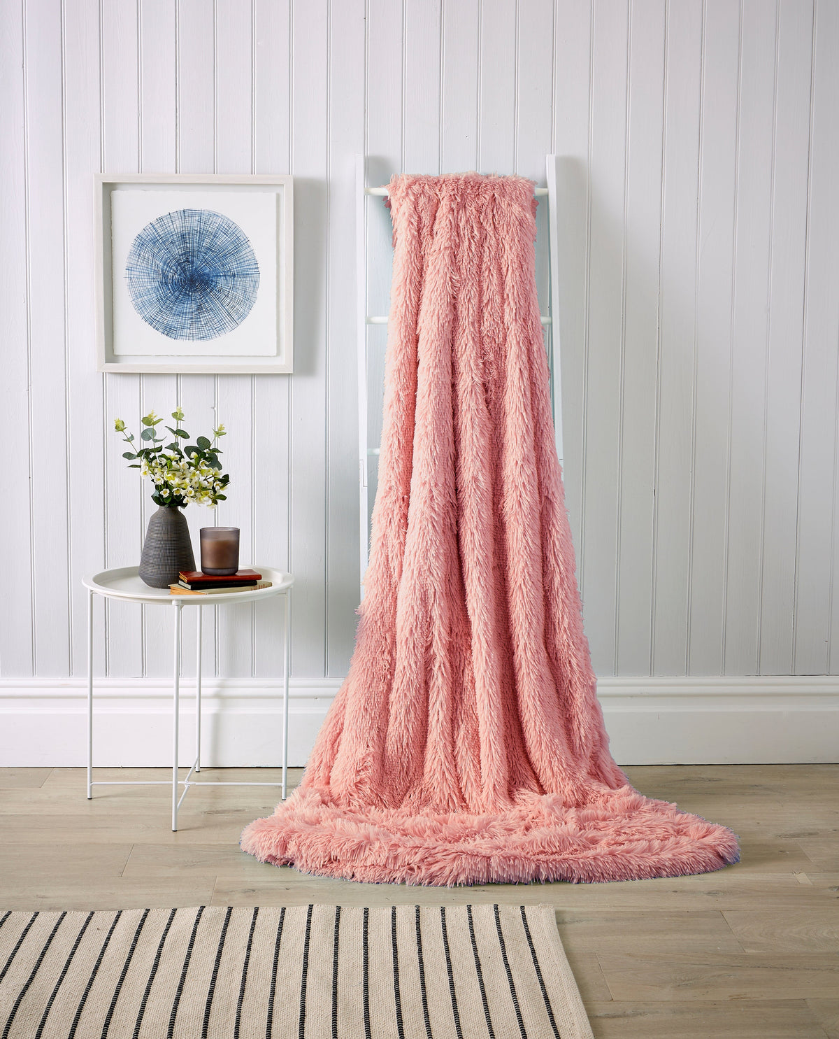 Oversized Chunky Faux Fur Throw & Cushion Cover by Olivia Rocco